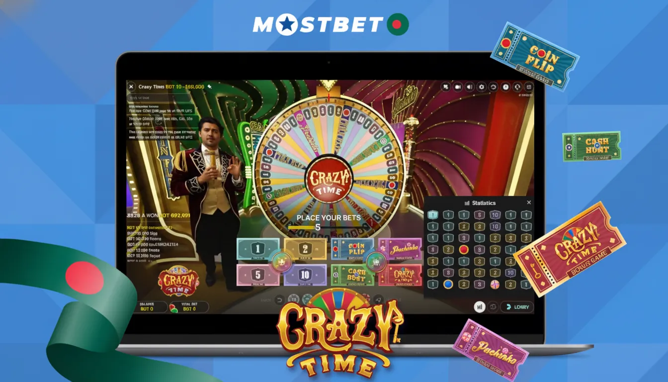 MostBet live Crazy Time